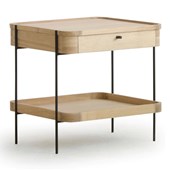 Humla Side Table with Drawer Storage by Tolv - Light Oak